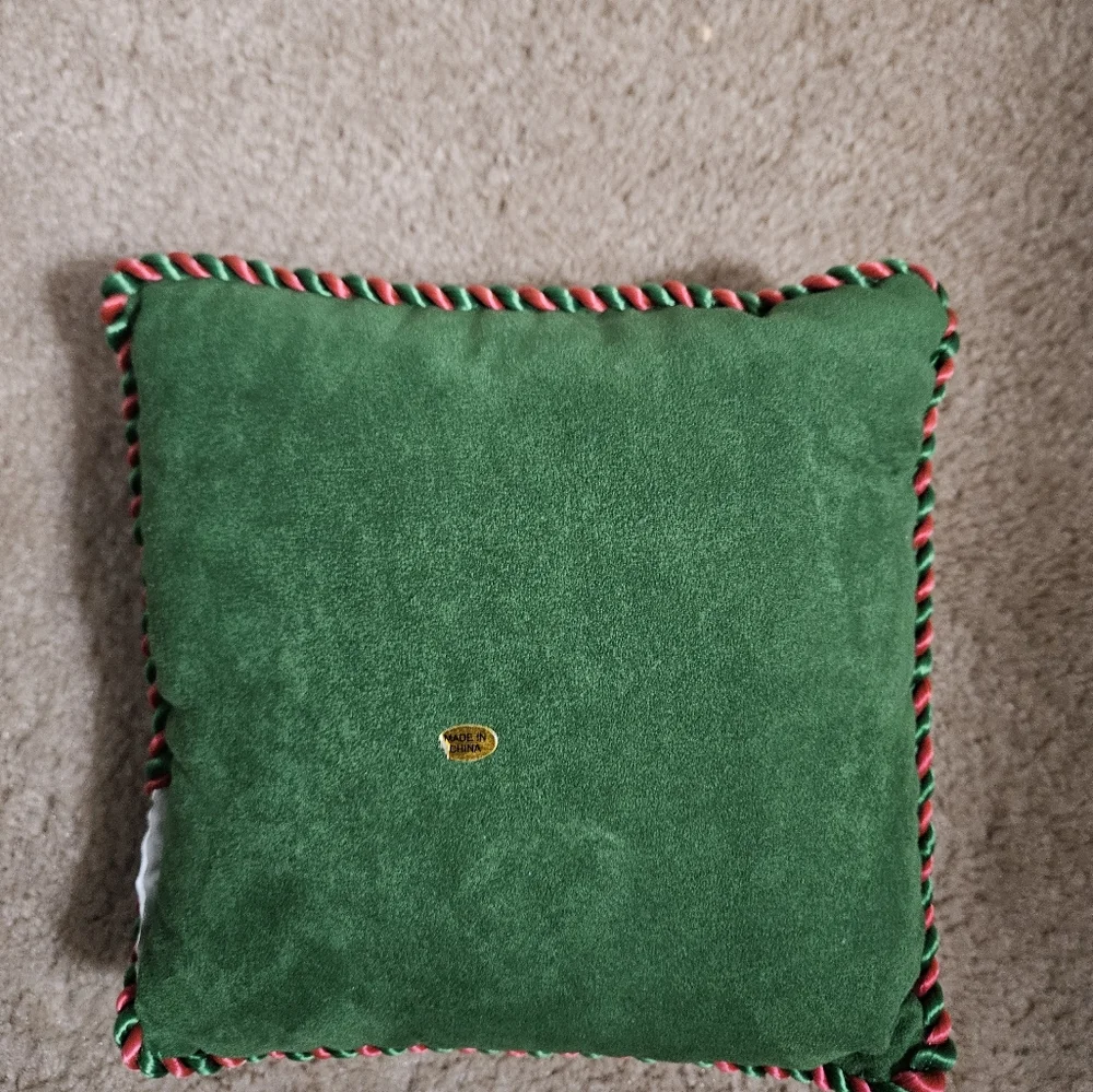 Christmas pillow 9x9 (will behave for gifts)